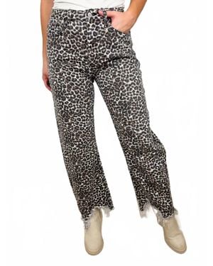 Saige Denim Audrey Rigid High-Rise Frayed Hem Barrel Leg Jeans - Black