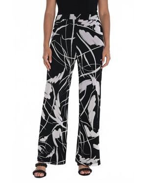 FRANK LYMAN Abstract Wide Leg Trouser - Black