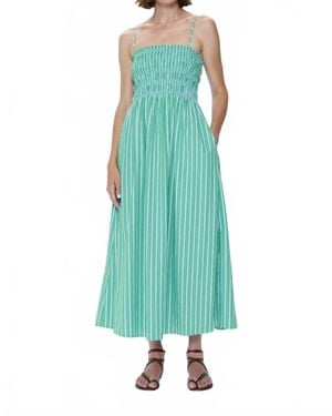 Pistola Bianca Shirred Bodice Dress - Green