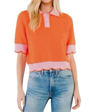 Thml Sunny Disposition Knit Top - Orange