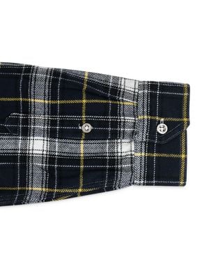 Purple Brand Plaid Flannel Ls Shirt Casual Button-Down Shirts - Blue