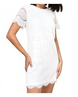 Lulus Take Me To Brunch Lace Shift Dress - White