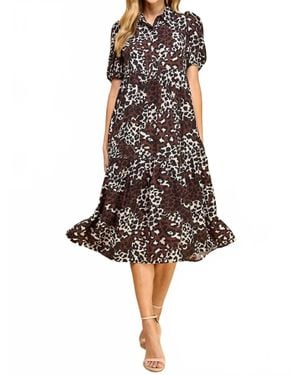 TCEC Collared Midi Shirt Dress - White