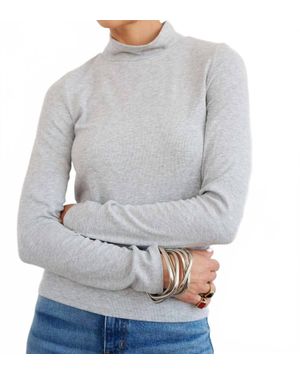Jamie Haller The Mock Neck Tee - Gray