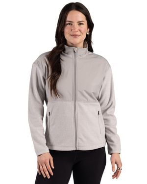 Cutter & Buck Hunts Point Recycled Fleece Hybrid Full Zip Jacket - Gray