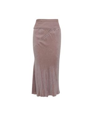 Rick Owens Knee Bias Knee-Length Viscose-Blend Skirt - Brown