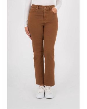 Level 99 Mia High Rise Skinny Denim In Embers - Brown