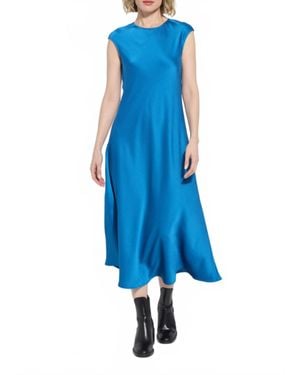 Lyssé Silvana Bias Cut Midi Dress - Blue