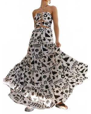 Runway Nia Halter Dress - White