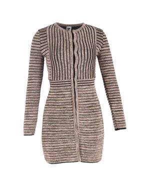 Missoni Knitted Lurex Mini Dress - Brown