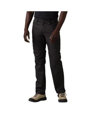 Prana Double Peak Pants Charcoal Convertible Cargo Pockets Gbo601 - Black