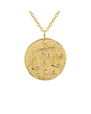 Love Local Jewelry Libra Waae Zodiac Sign Necklace - Metallic
