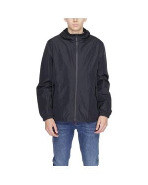 Suns Black Polyester Shell Jacket - Blue