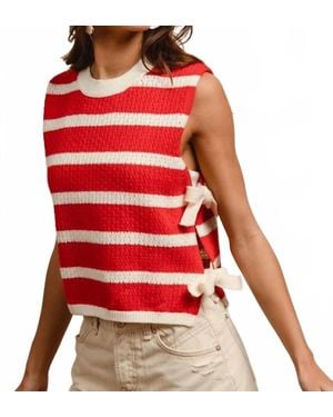 Bibi Side-Tied Vest - Red