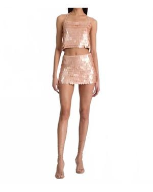 Alice + Olivia Grazi Paillette Top - Pink