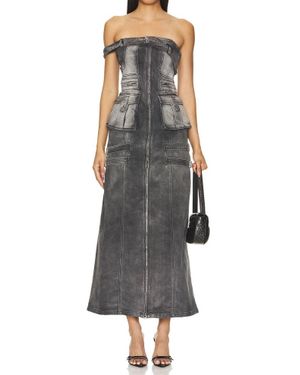 MARRKNULL Cargo Denim Dress - Black