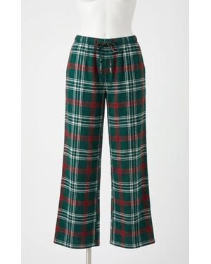 Z Supply Hangout Plaid Pant - Green