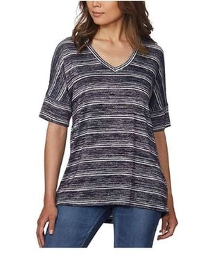 Calvin Klein V Neck Knit Top - Black