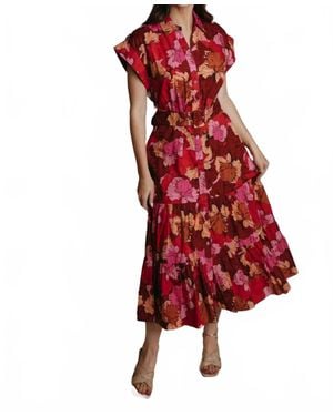 Laroque Eva Midi Dress - Red