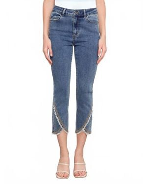 Charlie b Embroidered Front Tulip Jeans - Blue