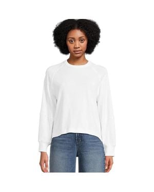 Madewell T-Shirt 100% Cotton Raglan Sleeve Crew Neck Red401 - White