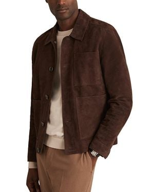 Reiss Wilstead Leather Jacket - Brown