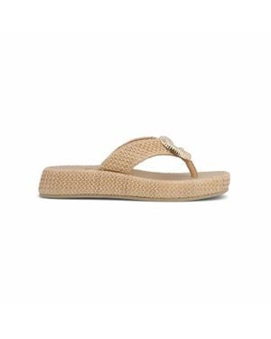 MIA Pamelia Raffia Seashell Sandal - Multicolor