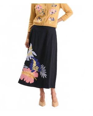 tyler boe Valentina Applique Skirt - Black