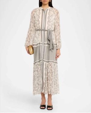 Ramy Brook Halley Floral Belted Dress - Natural