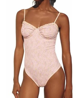 LoveShackFancy Brooksie One-Piece Swimsuit - Pink