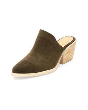 Charleston Shoe Co. Tahoe Block Heel Mule - Brown