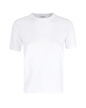 Roberto Collina Bianco Ribbed Trim Viscose-Blend Crewneck T-Shirt - White