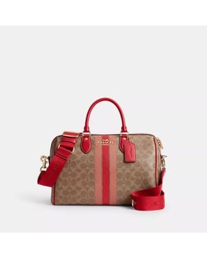 COACH Rowan Large Satchel Bag - Red