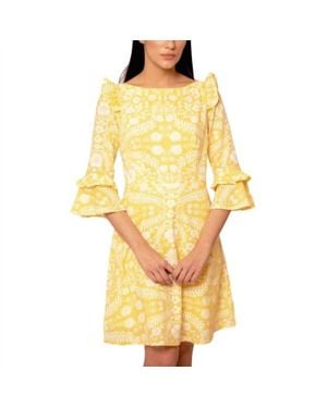Beyond By Vera Coco Paradiso Dress - Yellow