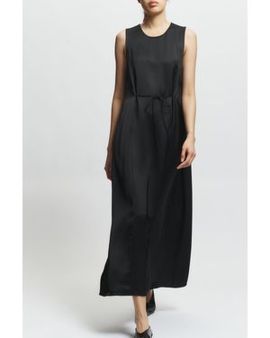 Saint Art Grant Charmeuse Maxi Dress - Black
