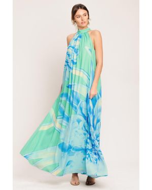 TRUEDAMES Horizon Woven Maxi Dress - Blue