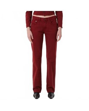 Agolde Low Rise Slim Fit Jeans - Red