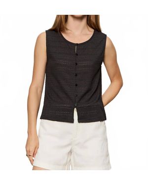 Sanctuary Textured Vacation Shell Top - Black