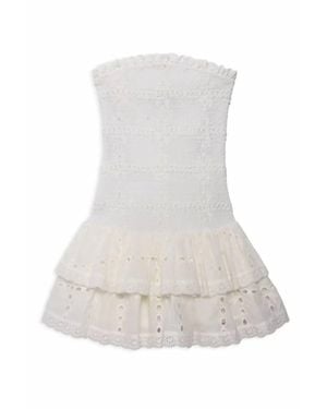 KatieJnyc Junior Melina Drop Waist Ruffle Dress - White