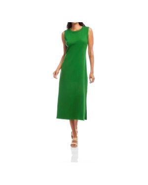 Karen Kane Sleeveless Ribbed Column Dress - Green