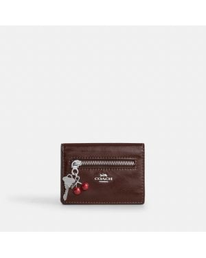 COACH Card Case With Charms - Brown