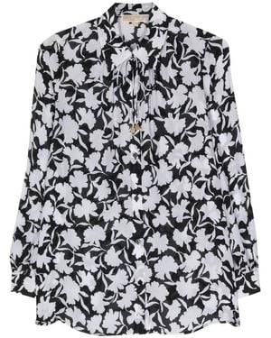 Michael Kors Shadow Fleur Top - Black