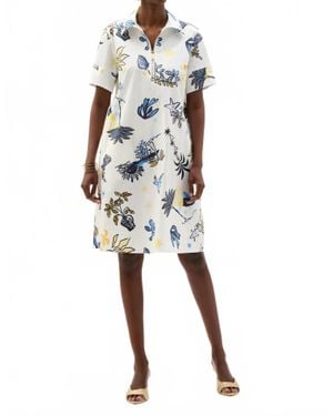 Joseph Ribkoff Collared Mini Dress - White