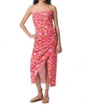 Vanessa Bruno Cleopatre Strapless Midi Dress - Red