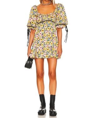 For Love & Lemons Sylvia Mini Dress - Yellow