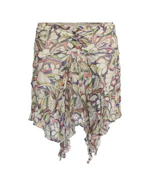 Isabel Marant Lienae Asymmetric Printed Skirt - Multicolor