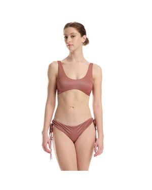 Wolford High Shine Metallic Brief - Pink