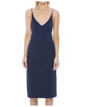 Dion Lee Fitted Bra Cocktail Midi Dress - Blue
