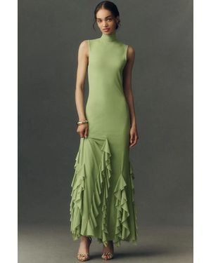 Especia High-Neck Tendral Maxi Dress - Green