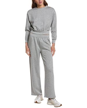 Marion 28In 2Pc Straight Pant & Sweatshirt Set - Gray